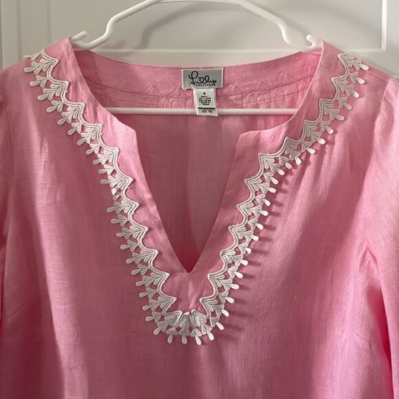 Lilly Pulitzer Pink Linen Tunic - Picture 2 of 5